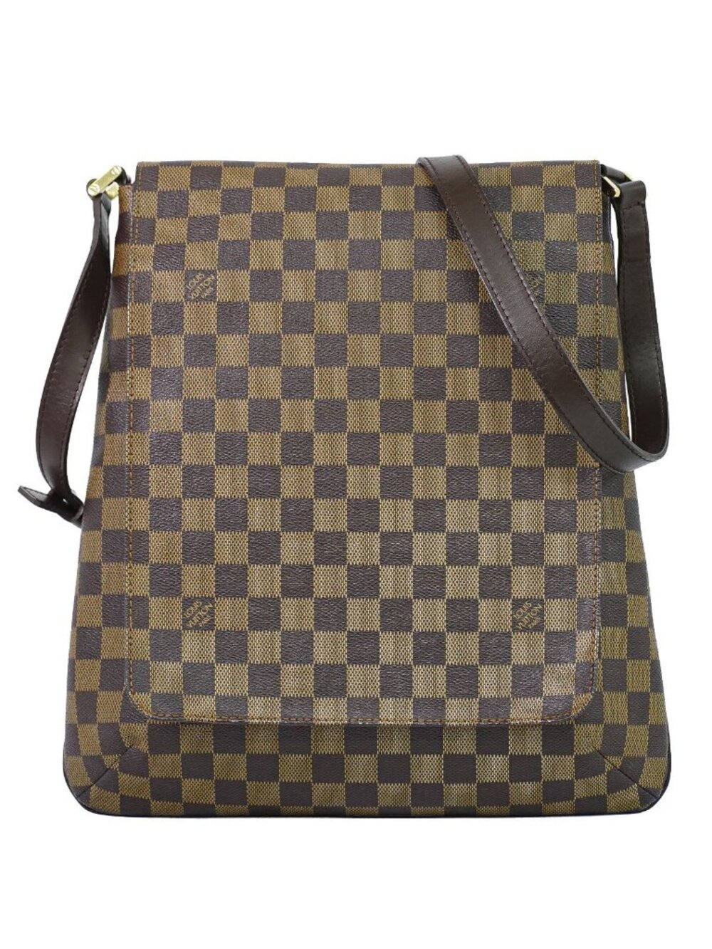 Louis Vuitton LV Musette Damier Ebene Shoulder Bag Pochette Brown